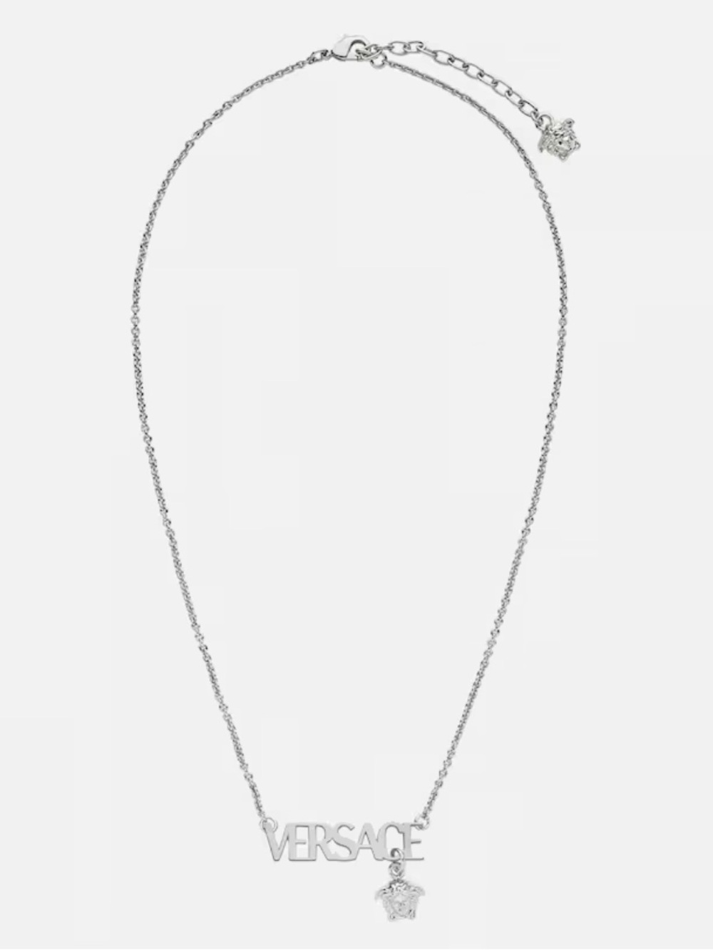 Versace Silver VERSACE Necklace with Medusa Drop
